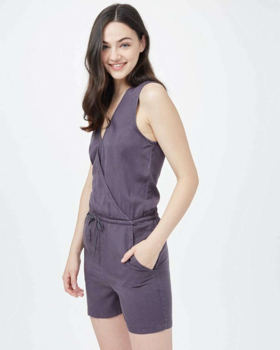 Women * Tentree Women Blakely Short Jumpsuit Periscope Grey