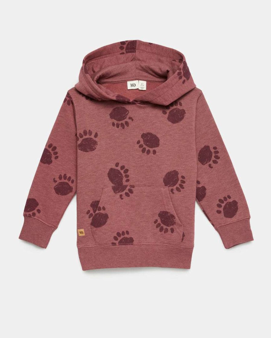 Kids * Tentree Kids Treefleece Bear Paw Hoodie Crushed Berry