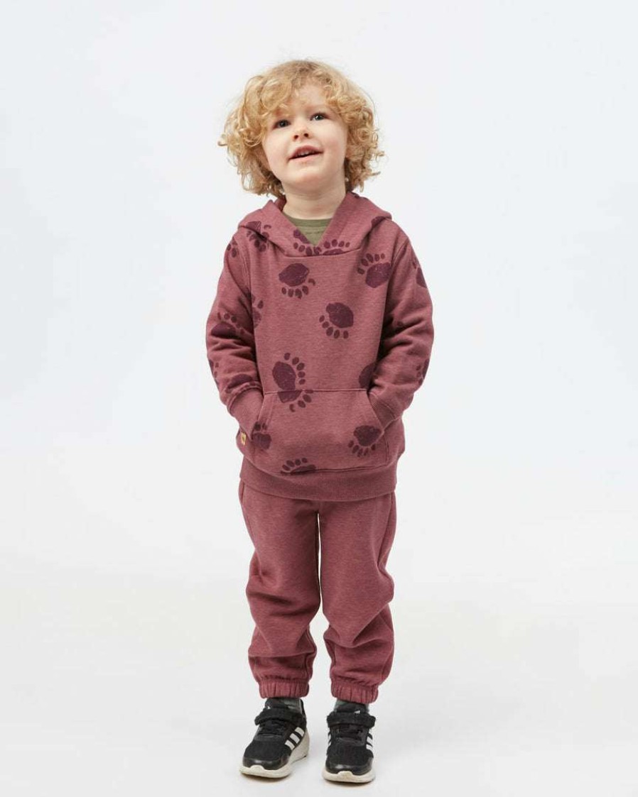 Kids * Tentree Kids Treefleece Bear Paw Hoodie Crushed Berry