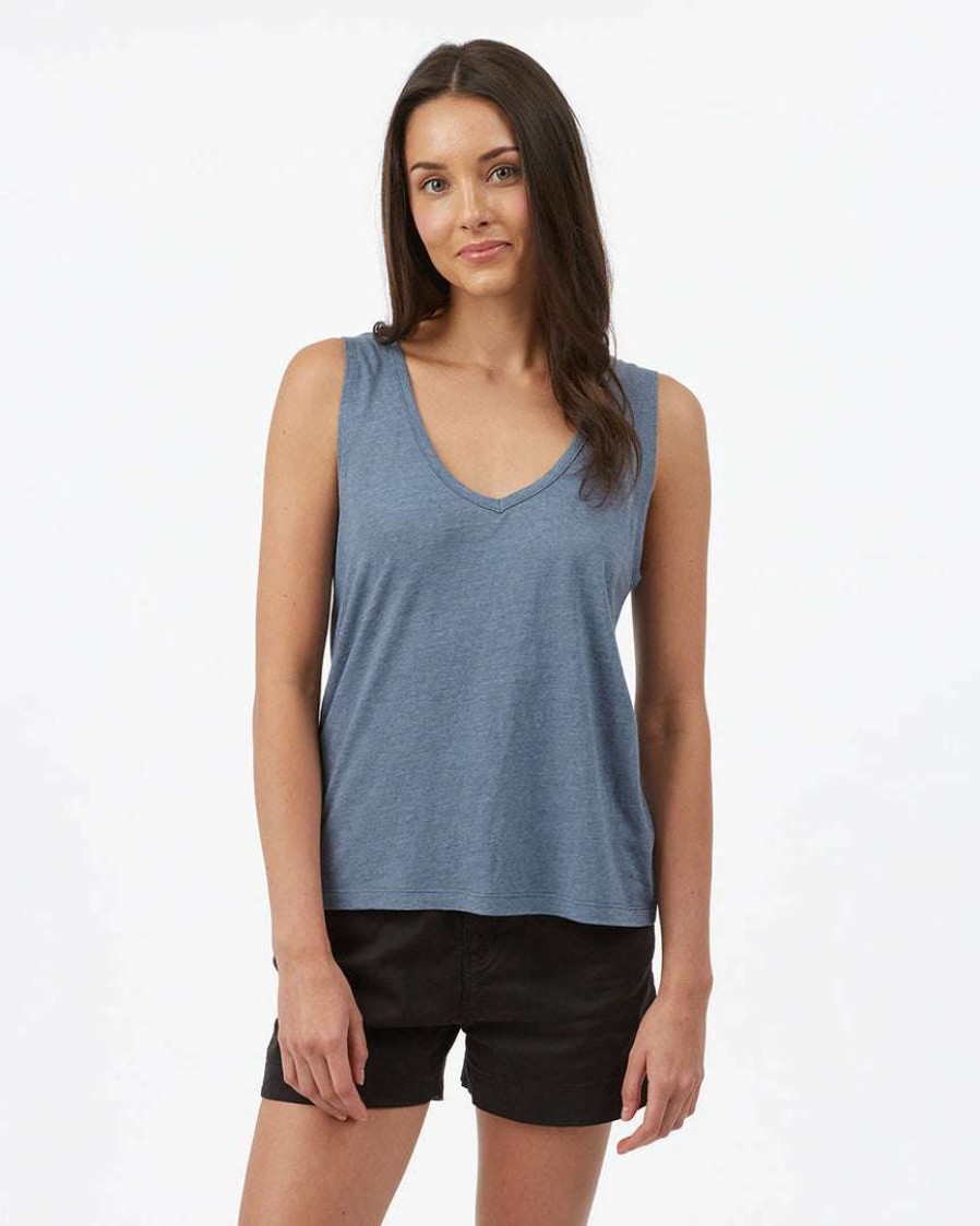 Women * Tentree Double V Hemp Tank