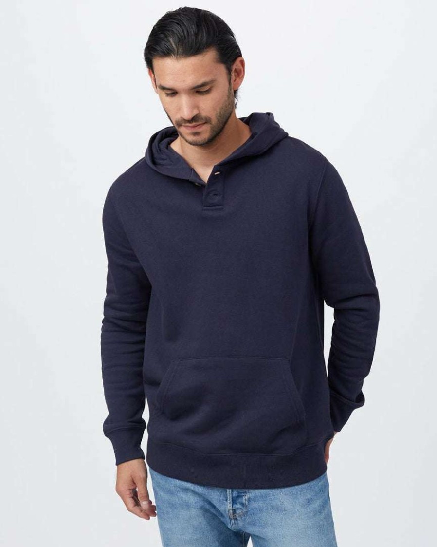 Men * Tentree Men Treefleece 1/4 Button Hoodie