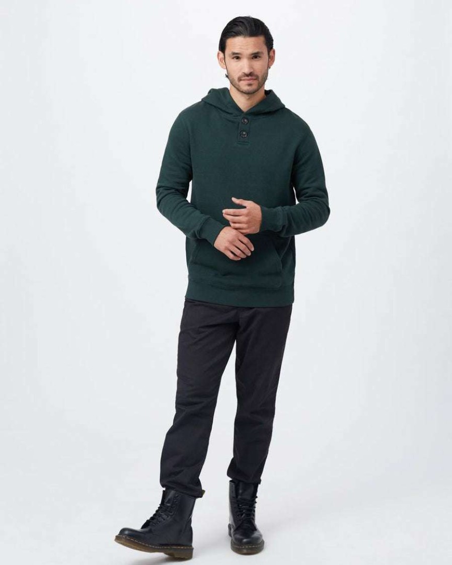 Men * Tentree Men Treefleece 1/4 Button Hoodie