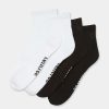 Accessories * Tentree Quarter Socks (2-Pack) New Arrivals White Jet Black