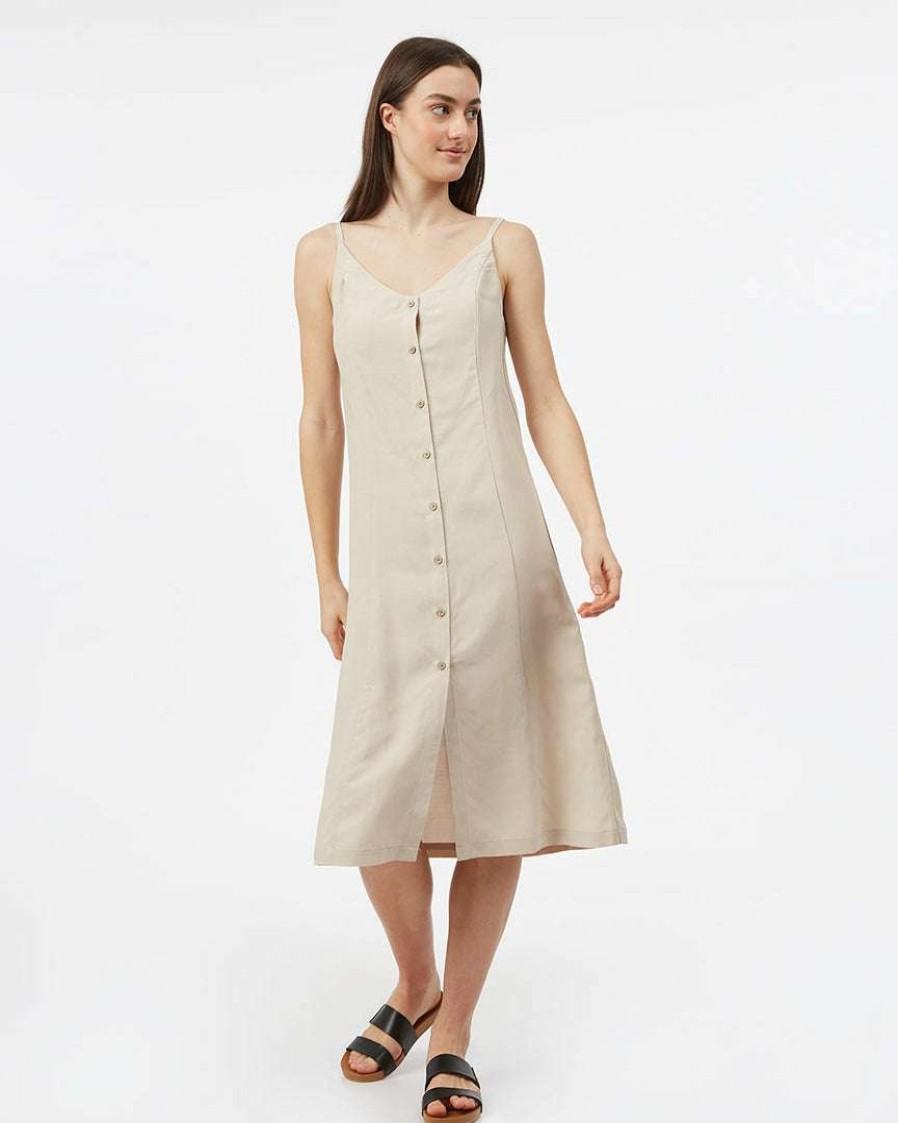 Women * Tentree Button Front Linen Dress Women