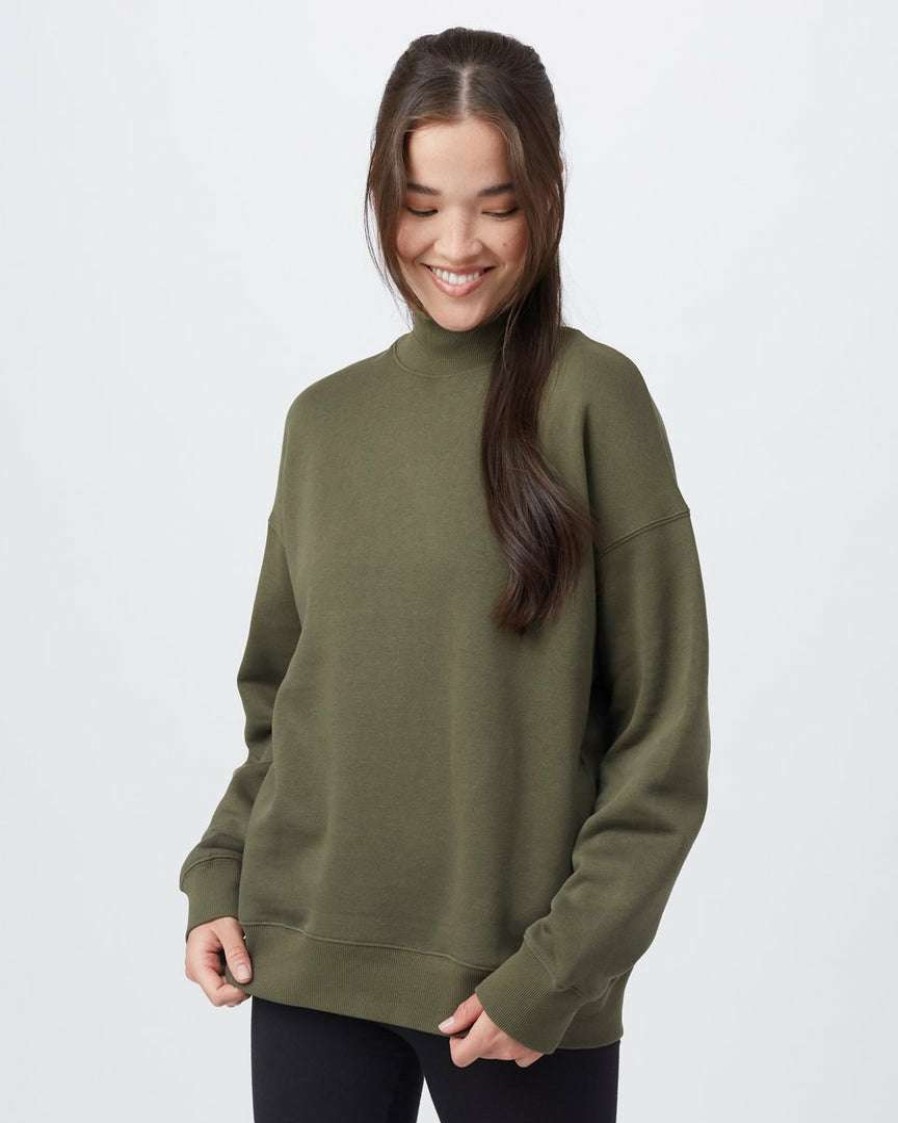 Women * Tentree Women Oversized Mockneck Fleece