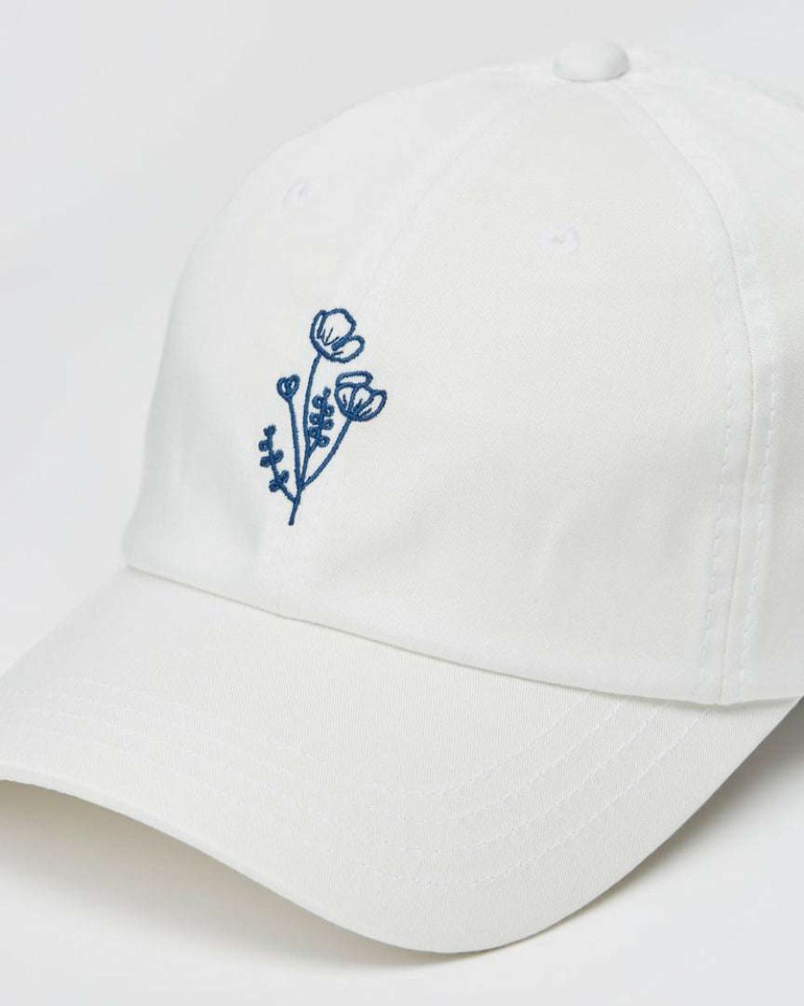 Accessories * Tentree Flower Embroidery Peak Hat