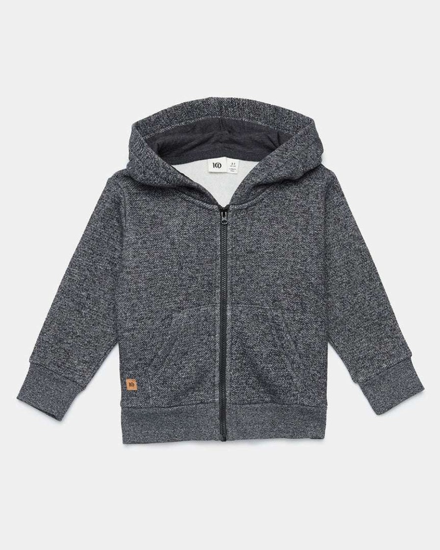 Kids * Tentree Kids Classic Zip Hoodie Meteorite Black Marled