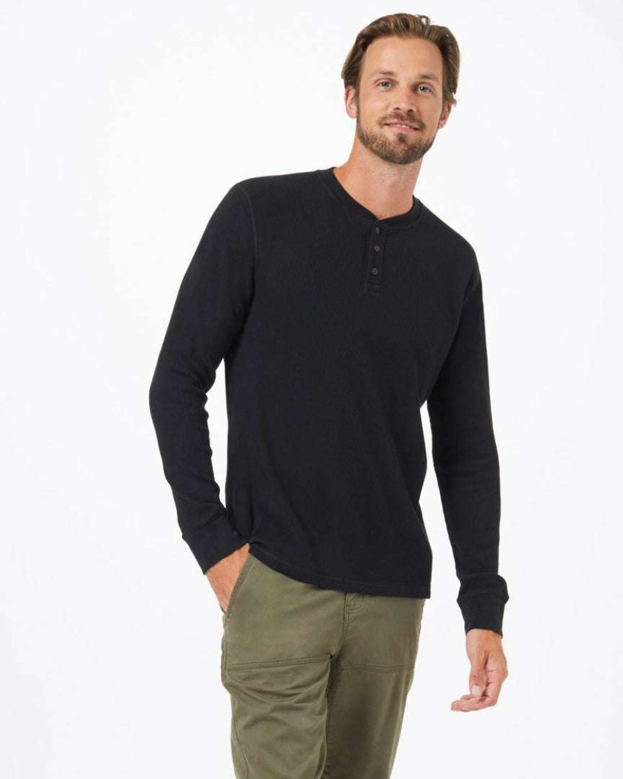 Men * Tentree Treewaffle Henley Longsleeve Men