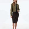 Women * Tentree Short Utility Jacket Women Olive Night Green