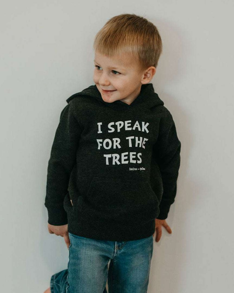 Kids * Tentree Kids Lorax Speak For The Trees Hoodie Meteorite Black Heather