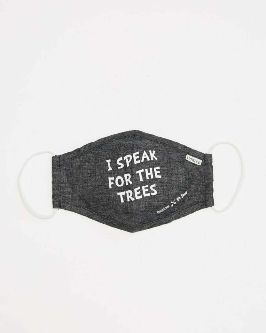 Accessories * Tentree Lorax Speak For The Trees Face Mask Masks Meteorite Black