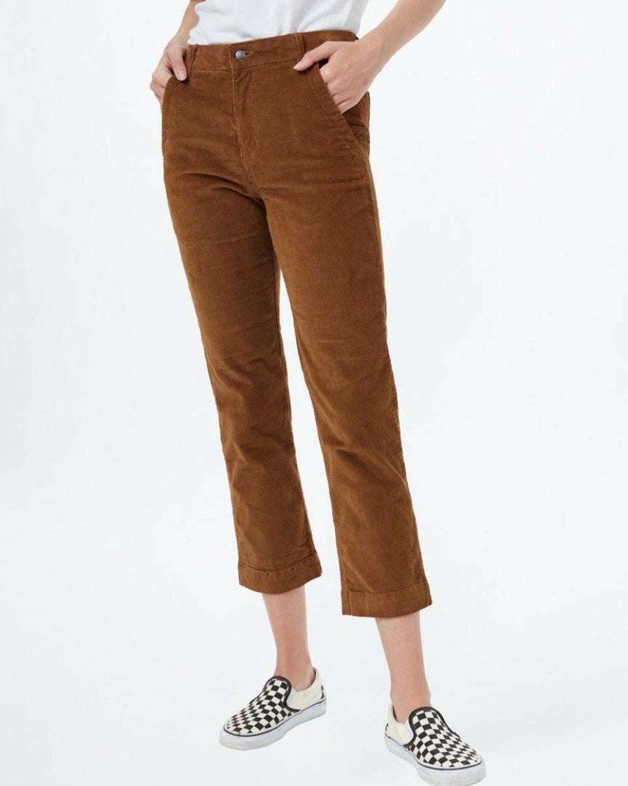 Women * Tentree Women Corduroy Cropped Straight Leg Pant