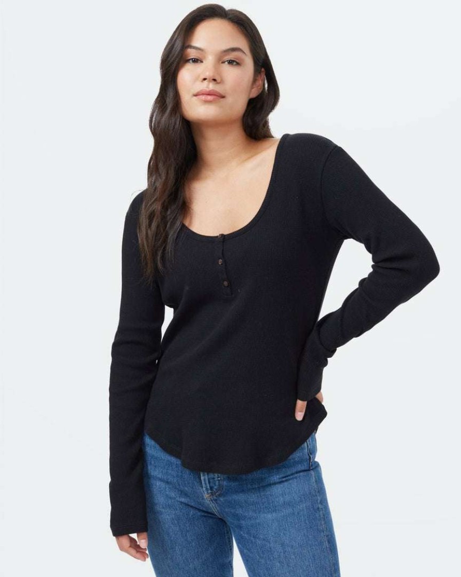 Women * Tentree Treewaffle Henley Longsleeve Women