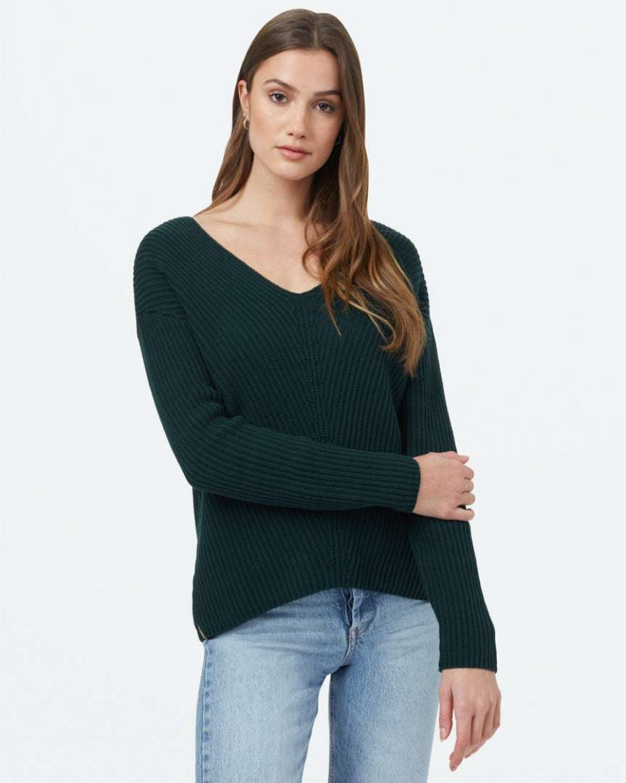 Women * Tentree Women Highline Cotton V-Neck Sweater