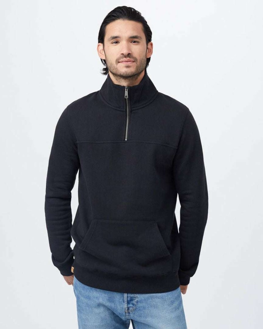 Men * Tentree Men 1/4 Zip Kanga Pocket Fleece