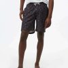 Men * Tentree Recycled Swim Short Meteorite Black Aop