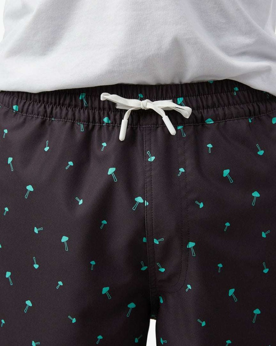 Men * Tentree Recycled Swim Short Meteorite Black Aop