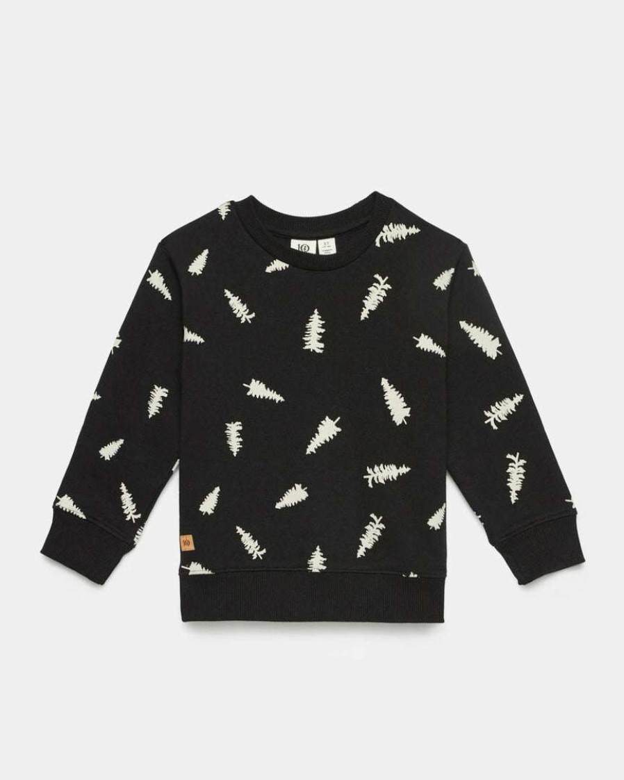 Kids * Tentree Kids Treefleece Spruce Crew Meteorite Black