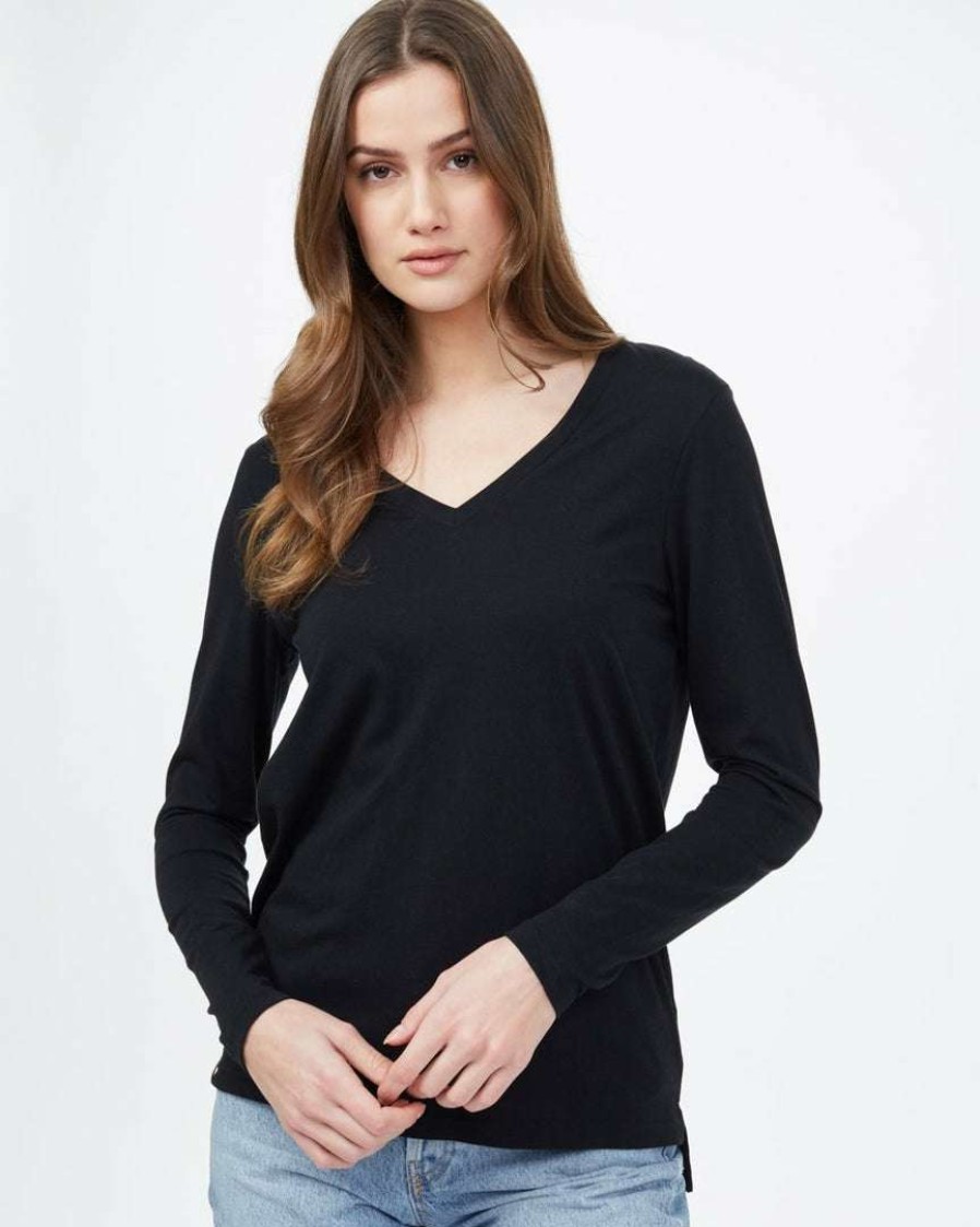 Women * Tentree Treeblend V-Neck Longsleeve Women